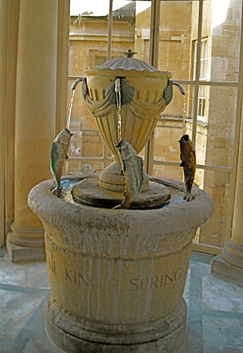 Drinking fountain, Pump Room, Bath, England